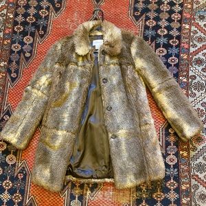 Club Monaco faux fur coat XS